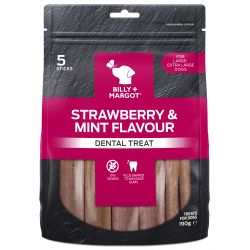 Billy & Margot Dental Treat Strawberry & Mint Large 190g - Pet Supplier Store