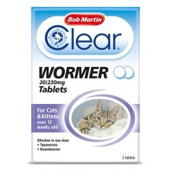 Bob Martin Clear 2in1 Wormer Tablets - Cats & Kittens 2 tablets - Pet Supplier Store