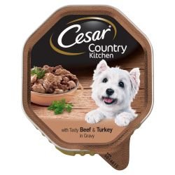 CESAR Country Kitchen Dog Tray with Beef and Turkey in Gravy 150g - Pet Supplier Store