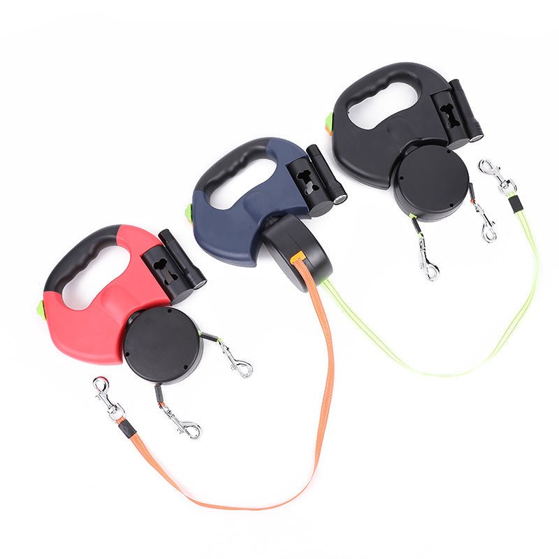 Creative Retractable Two Dog Lead - Pet Supplier Store