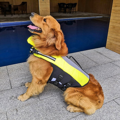 Dog Nylon design safety Life Jacket yellow - Pet Supplier Store