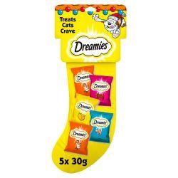 Dreamies Christmas Gift Cat Treat Stocking 5 x 30g - Pet Supplier Store