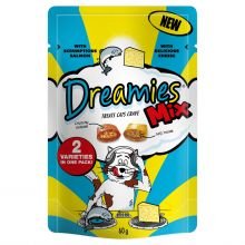 Dreamies Mix Cat Treats with Scrumptious Salmon & Delicious Cheese 60g - Pet Supplier Store