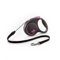 flexi Black Design M Cord 5m, pink - Pet Supplier Store
