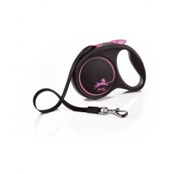 flexi Black Design M Tape 5 m, pink - Pet Supplier Store