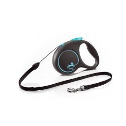 flexi Black Design S Cord 5m, blue - Pet Supplier Store