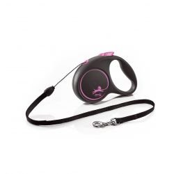 flexi Black Design S Cord 5m, pink - Pet Supplier Store