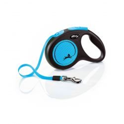 flexi New Neon M Tape 5 m, neon blue - Pet Supplier Store