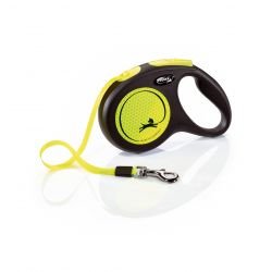 flexi New Neon M Tape 5 m, neon yellow - Pet Supplier Store