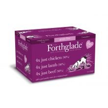 Forthglade Just 90% Multicase Grain Free 12 x 395g (4xChicken, 4xLamb, 4xBeef) - Pet Supplier Store