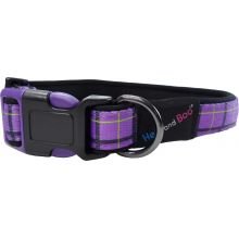 Hem & Boo Check Collar Purple Medium - Pet Supplier Store