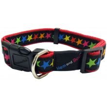 Hem & Boo Stars Collar Black Large - Pet Supplier Store