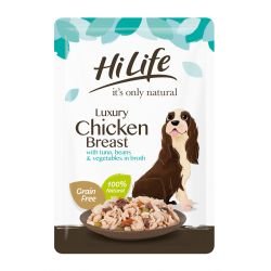 HiLife it's only natural - Lux Chicken Breast with Tuna, Beans & Vegetables in Broth 100g - Pet Supplier Store