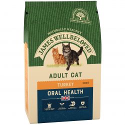 JAMES WELLBELOVED Adult Cat Oral Health Turkey & Rice 300g - Pet Supplier Store