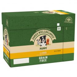 JAMES WELLBELOVED Grain Free Lamb Pouch Puppy 12x100g - Pet Supplier Store