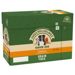 JAMES WELLBELOVED Grain Free Turkey Pouch Senior 12x100g - Pet Supplier Store