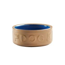 Mason Cash 15cm Cane & Blue Lettered Dog Bowl - Pet Supplier Store