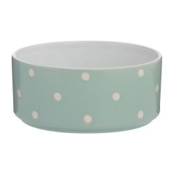 Mason Cash Polka Dot Sage Bowl - Pet Supplier Store