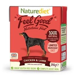 Naturediet Feel Good Chicken & Lamb 390g - Pet Supplier Store