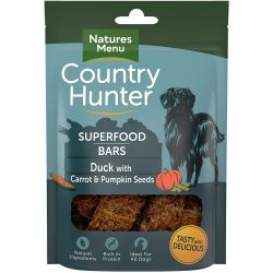 Natures Menu Country Hunter Superfood Bar Duck with Carrot & Pumpkin Seeds 100g - Pet Supplier Store