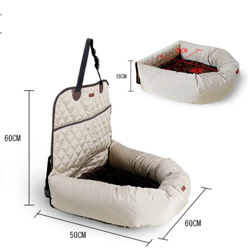 Oxford Plush Car Travel Pet Dog Bed - Pet Supplier Store