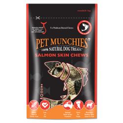 Pet Munchies 100% Natural Medium Salmon Skin Chews 125g - Pet Supplier Store