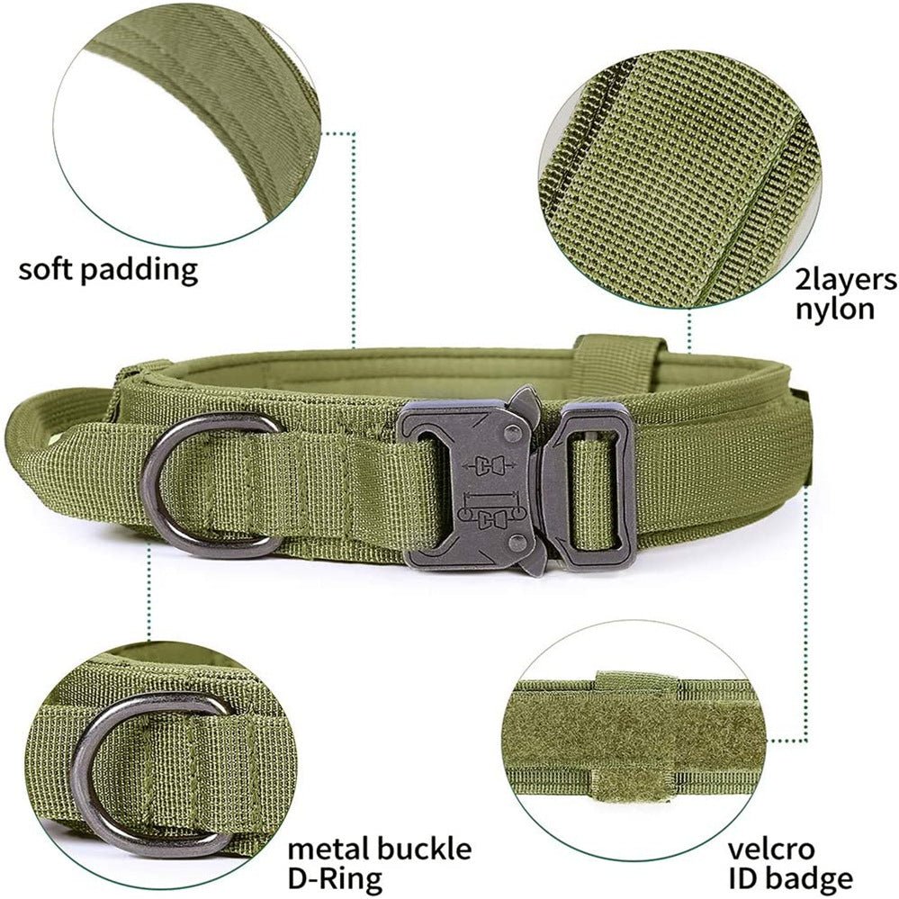 Pet Tactical Dog Collar And Leash Set - Pet Supplier Store