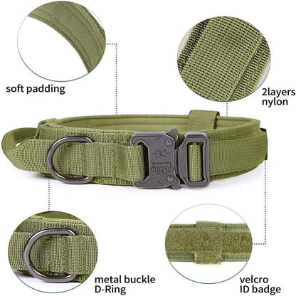Pet Tactical Dog Collar And Leash Set - Pet Supplier Store