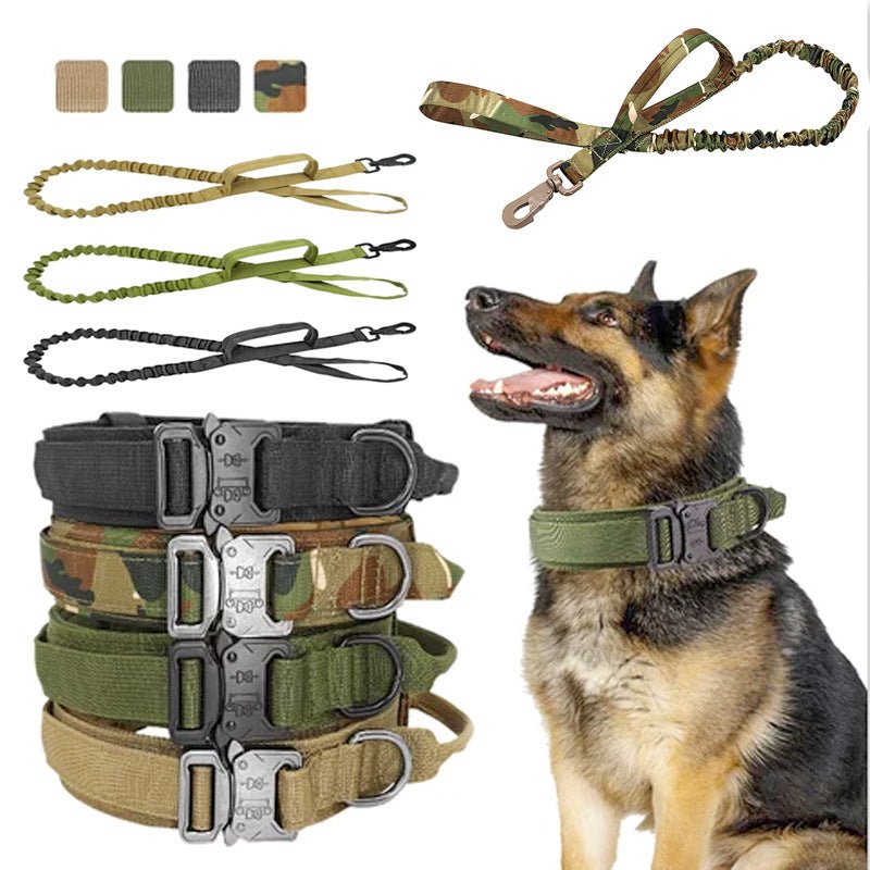 Pet Tactical Dog Collar And Leash Set - Pet Supplier Store