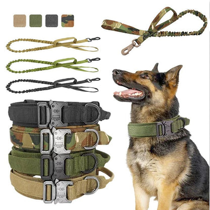 Pet Tactical Dog Collar And Leash Set - Pet Supplier Store