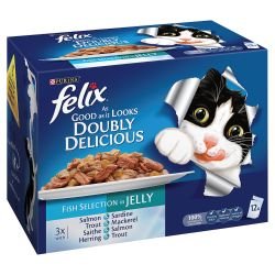 Purina Felix As Good As It Looks Doubly Delicious Fish Multipack 12x100g - Pet Supplier Store