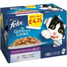Purina Felix As Good As It Looks Favourites Selection In Jelly 12x100g - Pet Supplier Store