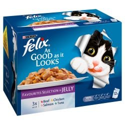 Purina Felix As Good As It Looks Favourites Selection in Jelly 12x100g - Pet Supplier Store
