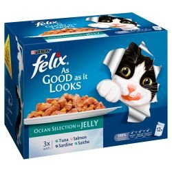 Purina Felix As Good As It Looks Pouch Ocean Selection in Jelly 12 Pack - Pet Supplier Store