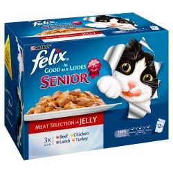 Purina Felix As Good As It Looks Senior Meat Selection in Jelly 12 Pack - Pet Supplier Store