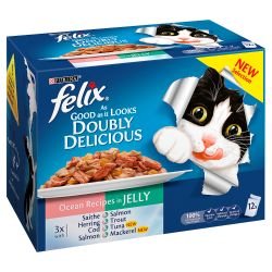 Purina Felix Doubly Delicious Ocean Recipes in Jelly 12 Pack - Pet Supplier Store