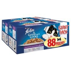 Purina Felix Pouch As Good As It Looks Favourites Selection In Jelly 88 Pack - Pet Supplier Store