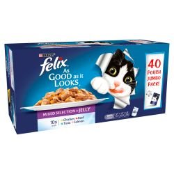 Purina Felix Pouch As Good As It looks Mixed Selection in Jelly 40 pack - Pet Supplier Store