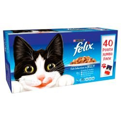 Purina Felix Pouch Fish Selection in Jelly 40 Pack - Pet Supplier Store