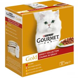 Purina Gourmet Gold Chunks in Gravy Collection 8x85G - Pet Supplier Store