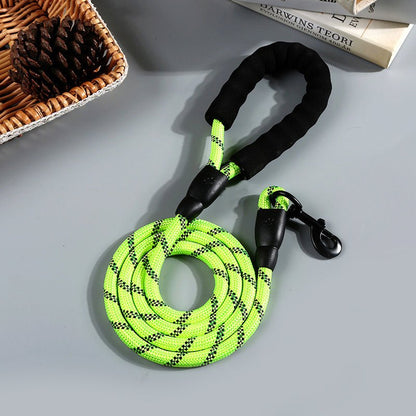 Reflective Nylon Round Rope Dog Leash - Pet Supplier Store