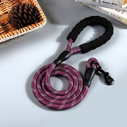 Reflective Nylon Round Rope Dog Leash - Pet Supplier Store