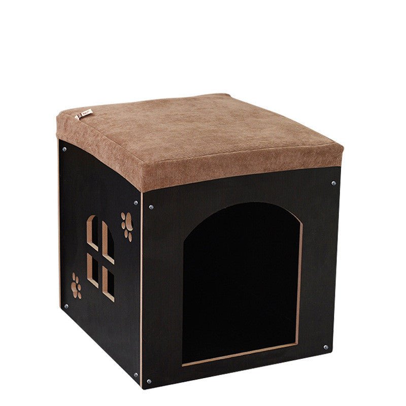 Removable And Washable Four Seasons Pet House, Wooden Pet Nest - Pet Supplier Store