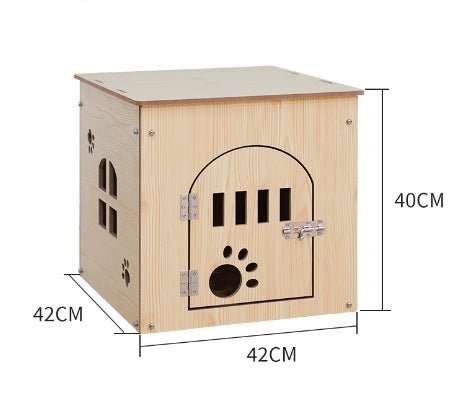 Removable And Washable Four Seasons Pet House, Wooden Pet Nest - Pet Supplier Store