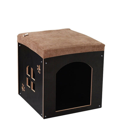 Removable And Washable Four Seasons Pet House, Wooden Pet Nest - Pet Supplier Store