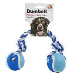 Ruff 'N' Tumble Tennis Ball & Rope Dumbell 180g - Pet Supplier Store