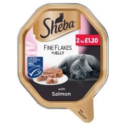 SHEBA Fine Flakes Cat Tray with Salmon in Jelly 85g - Pet Supplier Store