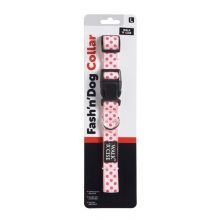 Walk 'R' Cise Fash 'N' Dog Collar Pink Dotted Large - Pet Supplier Store