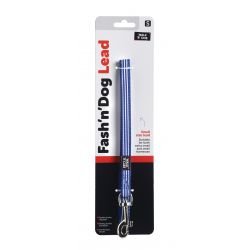 Walk 'R' Cise Fash 'N' Dog Lead Blue Striped Small - Pet Supplier Store